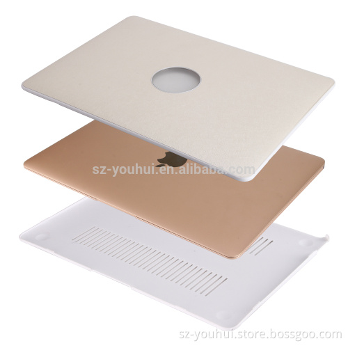 Best Selling Silk Pattern PU Leather Hard Protective Cover Case for Macbook 11" 12" 13" 15"